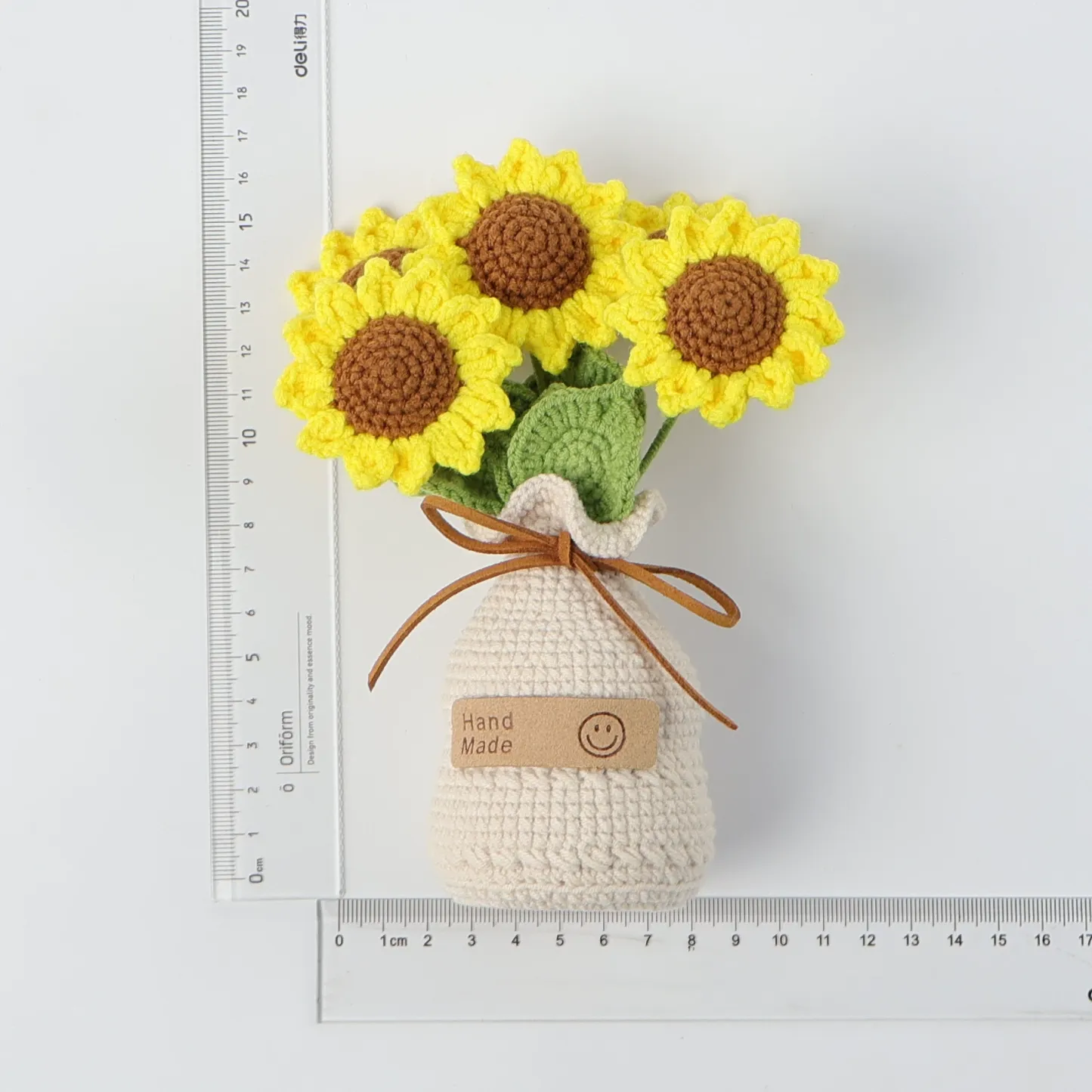 Handmade Crochet Rose Potted Plant Yarn Flower for Home Decor Gift - MyJigsawPuzzleAu