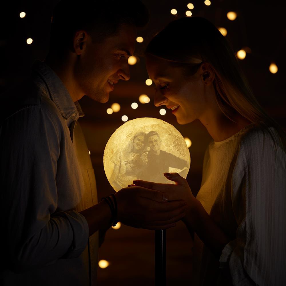 Custom Earth Lamp | Touch to Convert 2 Colors | Engraved 3D Printing Photo