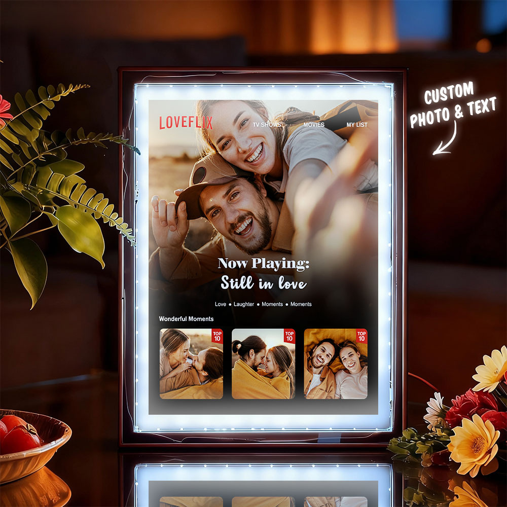 Personalized Photo Movie Theme Romantic LED Night Light Mirror Light-Beautiful Memories Playing - MyJigsawPuzzleAu