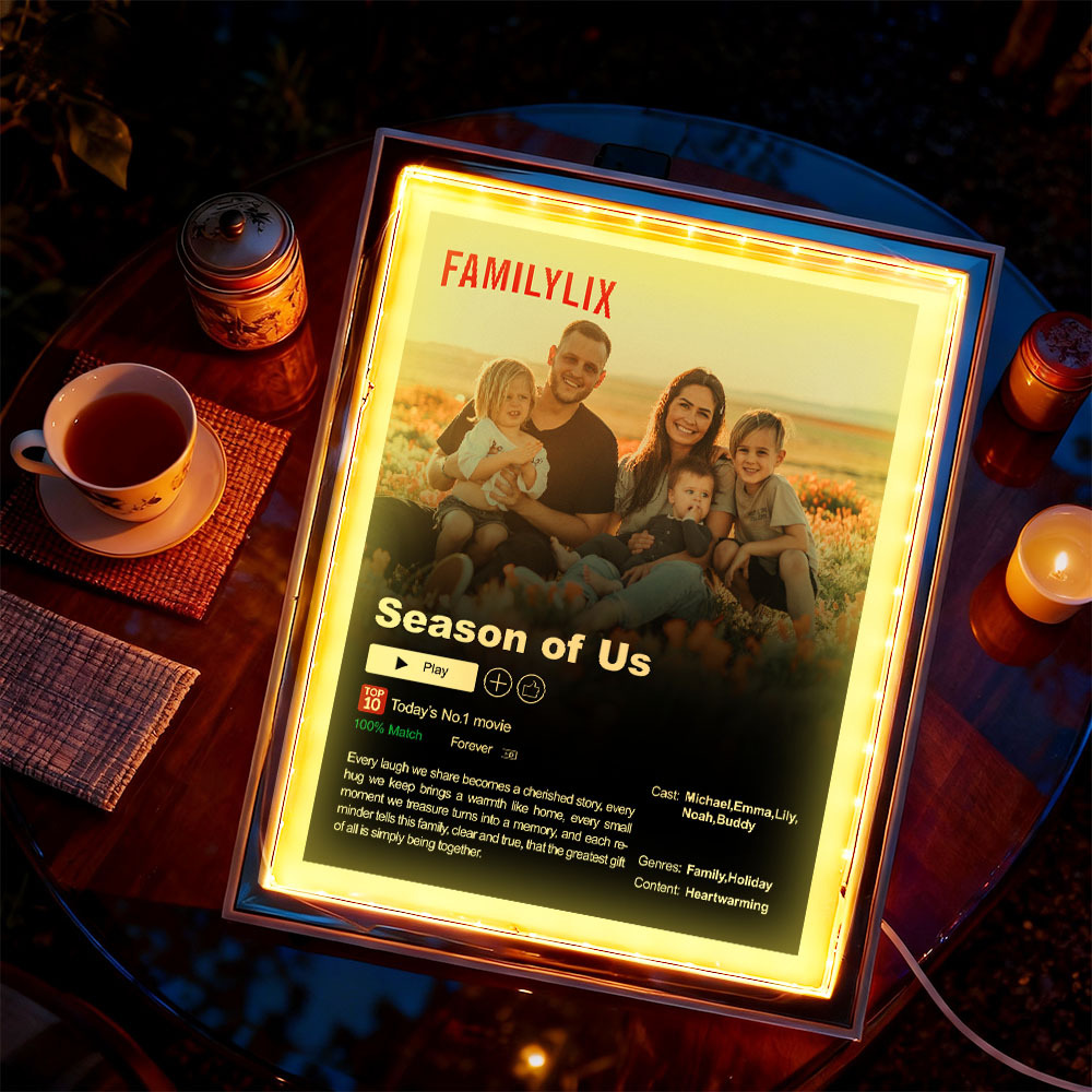 Personalized Photo Movie Theme Romantic LED Night Light Mirror Light-Beautiful Memories Playing - MyJigsawPuzzleAu