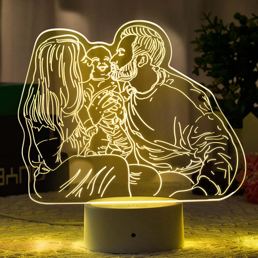 Mother's Day Gifts Portrait Lamp Custom Photo Lamp LED Light