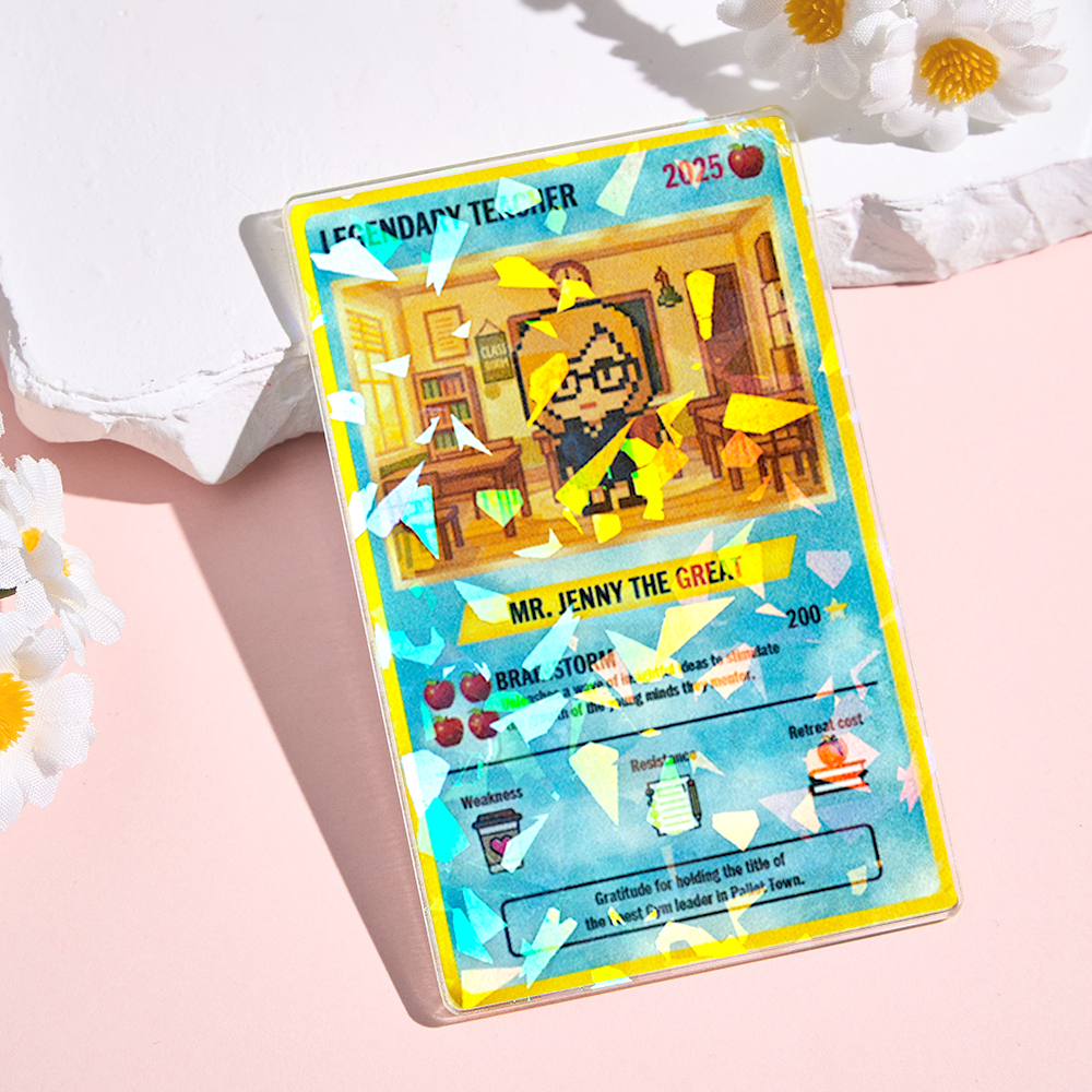 Personalized Poke Card Customize Anime Acrylic Card for Couple Legendary Card Ornament Anniversary Gift - MyJigsawPuzzleAu