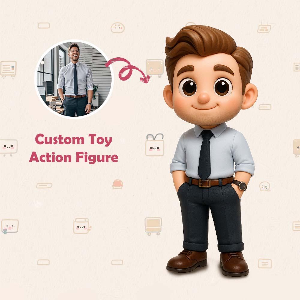 Custom Toy Figure Personalized 3D Action Figure Turn Your Photo into a Unique Gift for Boss