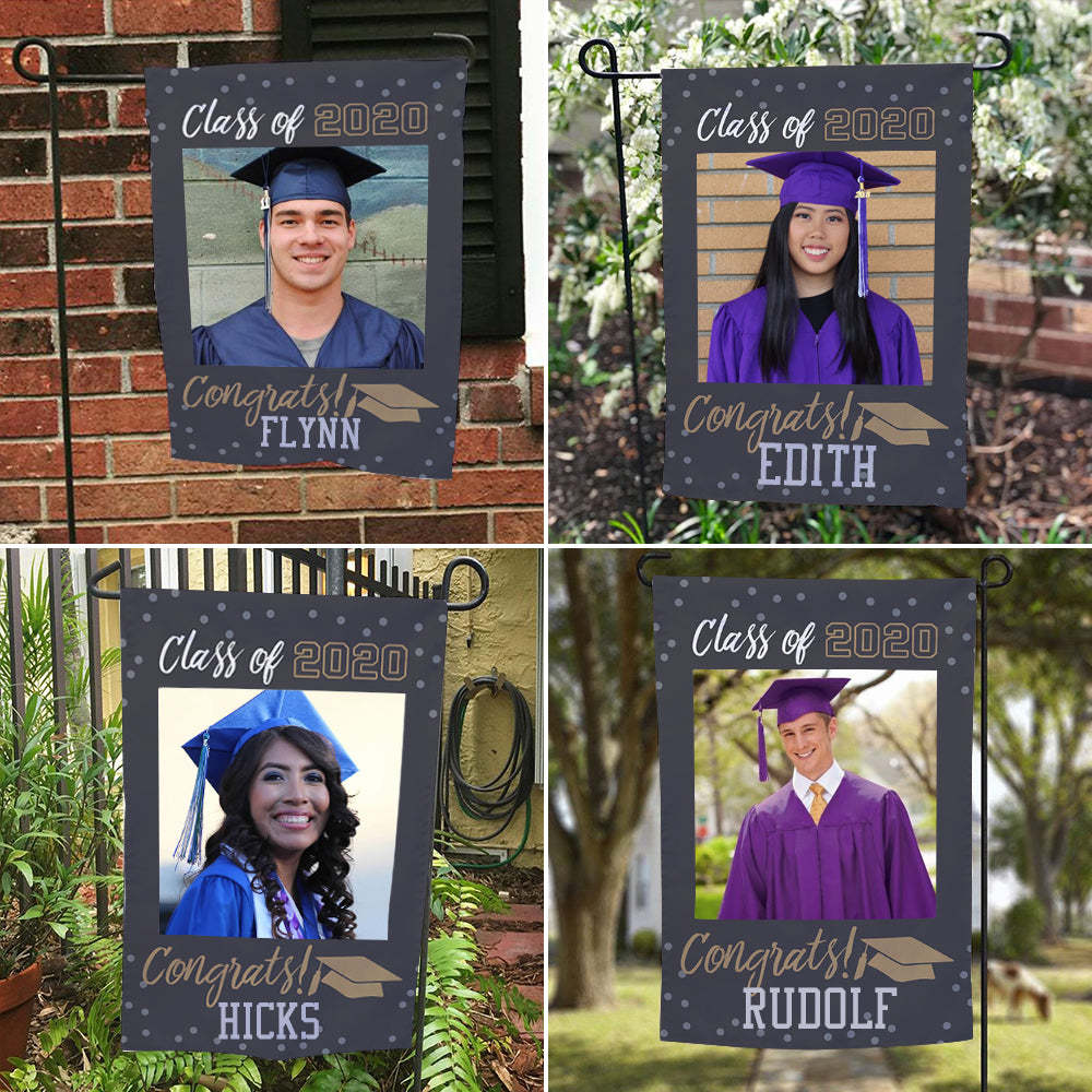 Graduation Decorations 2021 Custom Garden Flags Outdoor Graduation Photo With Your Name (12.5in x 18in) - MyJigsawPuzzleAu