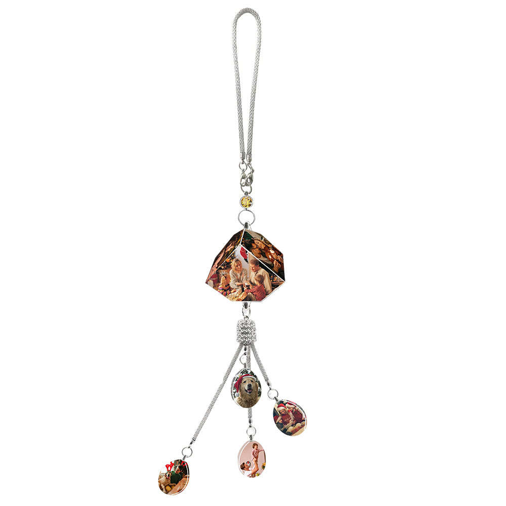 Personalized Photo Car Hanging Ornaments Rearview Mirror Pendant Accessories Gifts for Friends Family Drivers - MyJigsawPuzzleAu