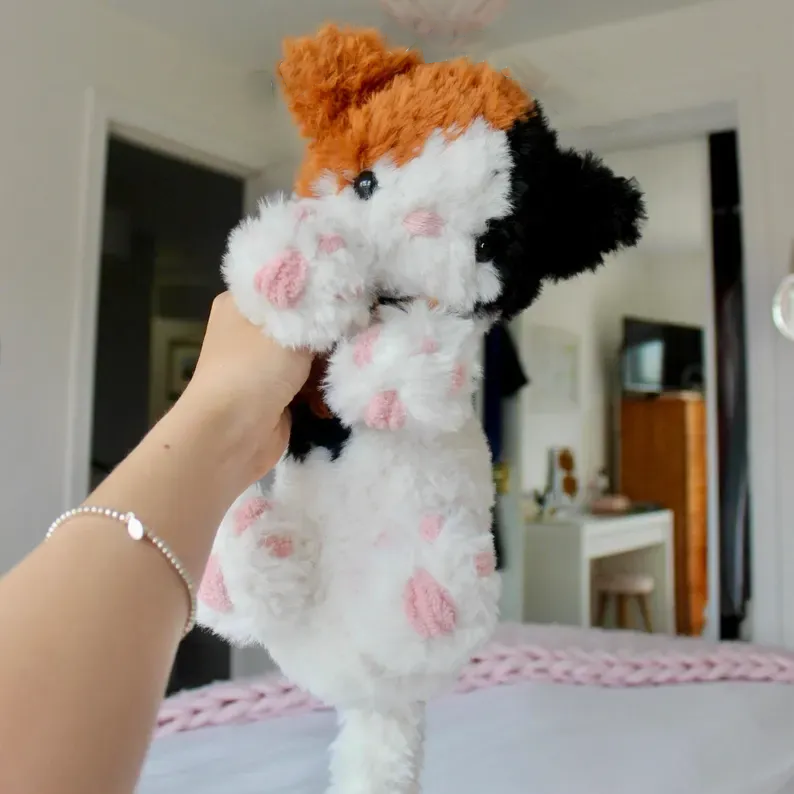Crochet Plush with Pattern Cute Animal Knitted Plush Toy Cute Fluffy Fur Plush Bunny, Panda, Sloth, Cat, Swan, Deer, Cow, Penguin, Hedgehog Knitted Gift - MyJigsawPuzzleAu