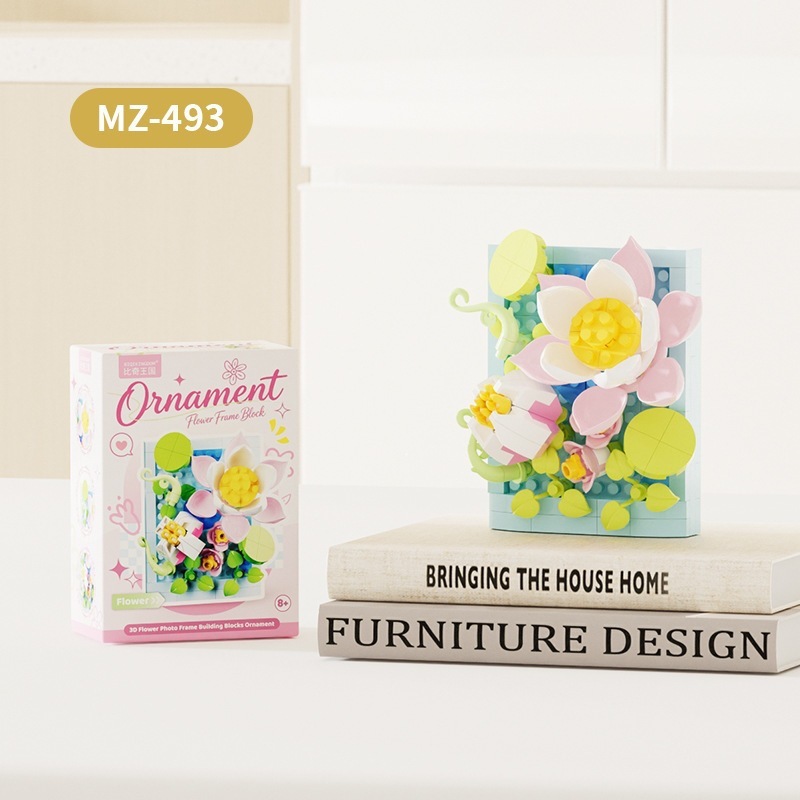 DIY Building Block Flower Magnet Frame, Rose & Carnation Fridge Magnet Gift | Let Your Fridge Bloom with Flowers | Christmas Gift for Her - MyJigsawPuzzleAu