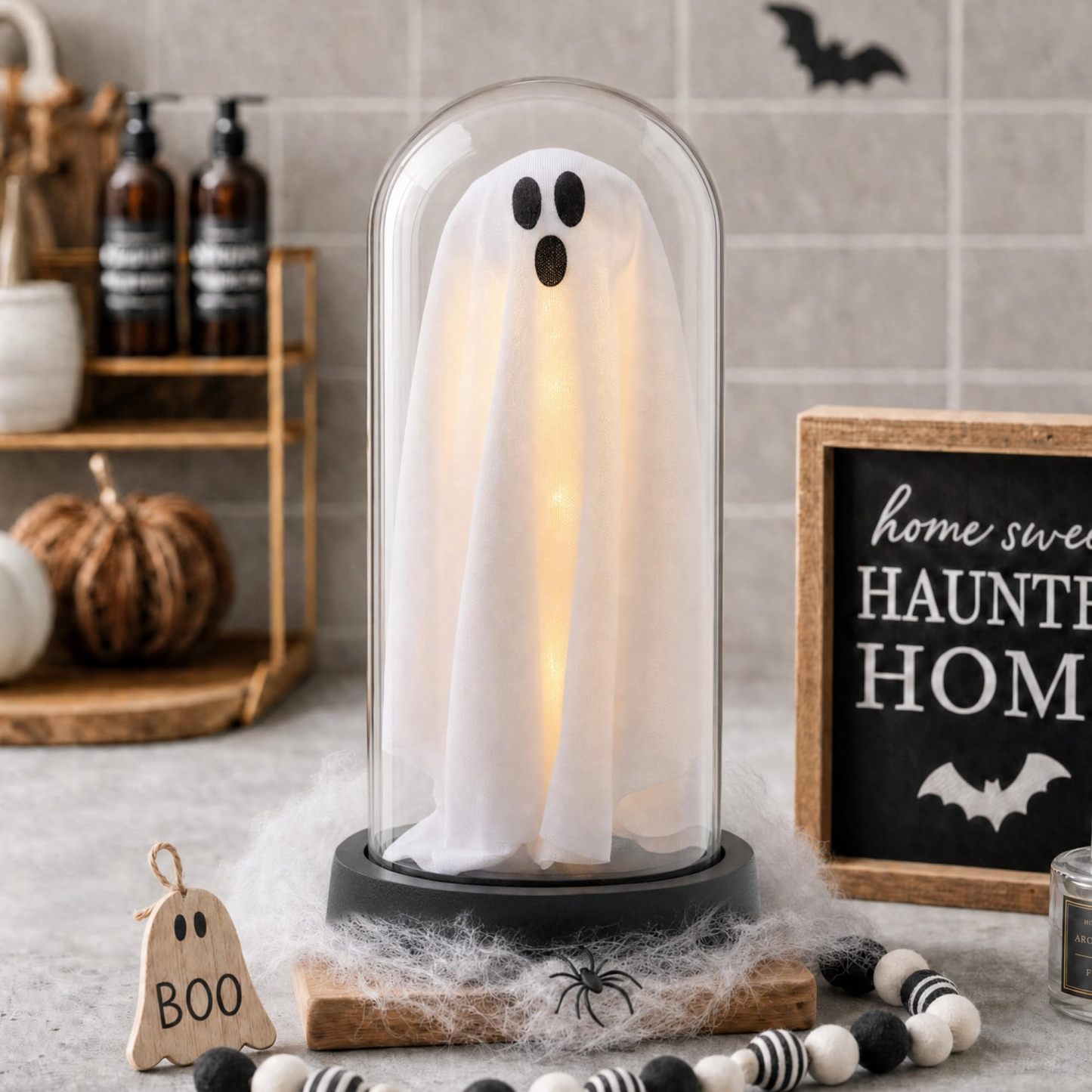 Glass Ghost Light Spooky Bat Light Lamp Decor - MyJigsawPuzzleAu