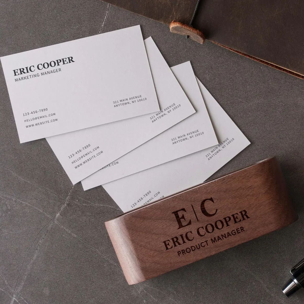 Personalized Gift for Him, Customized Business Card Holder,Personalized Business Card Holder,Desk Accessories - MyJigsawPuzzleAu