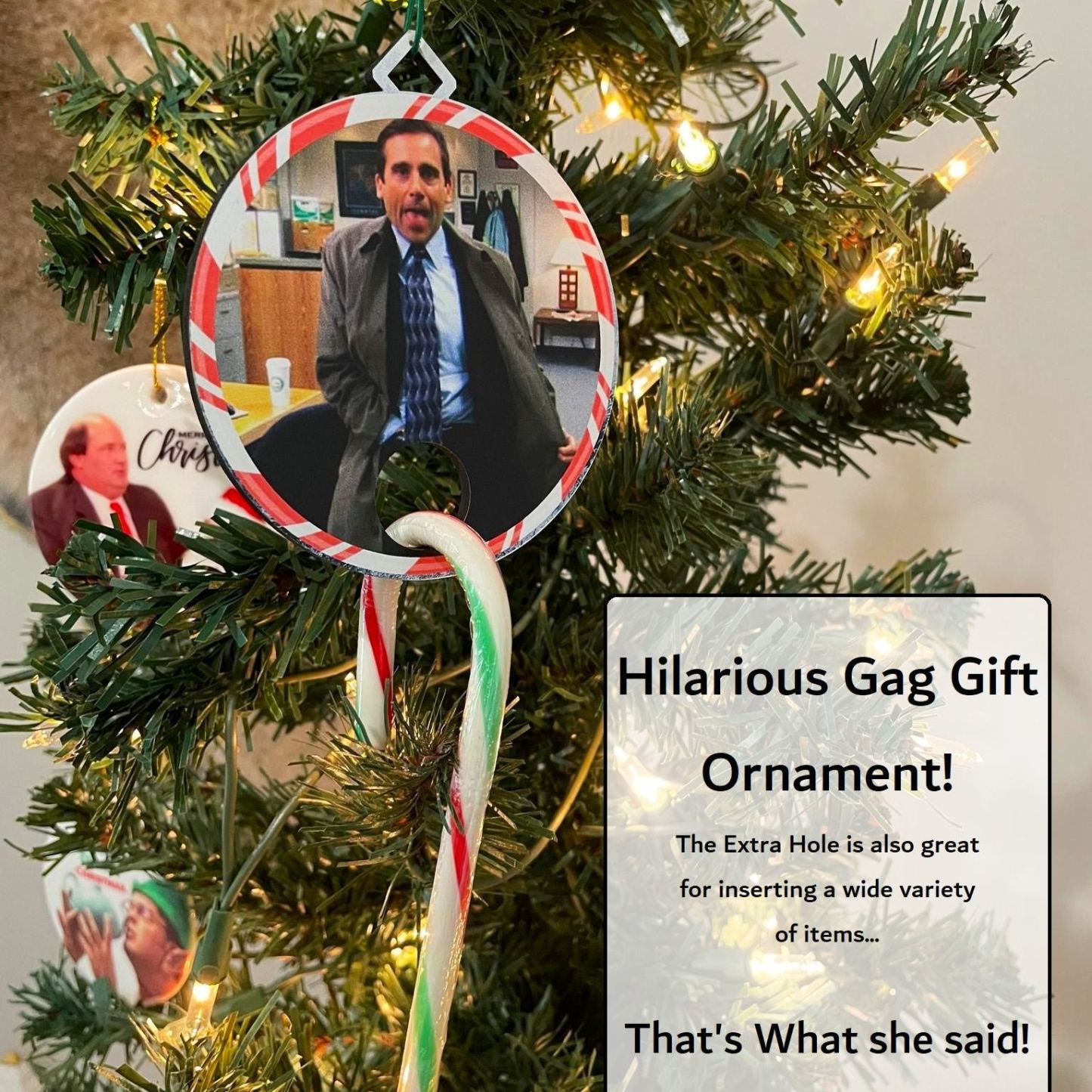 Michael Scott 'The Office' Christmas Ornament - Gag Gif - MyJigsawPuzzleAu