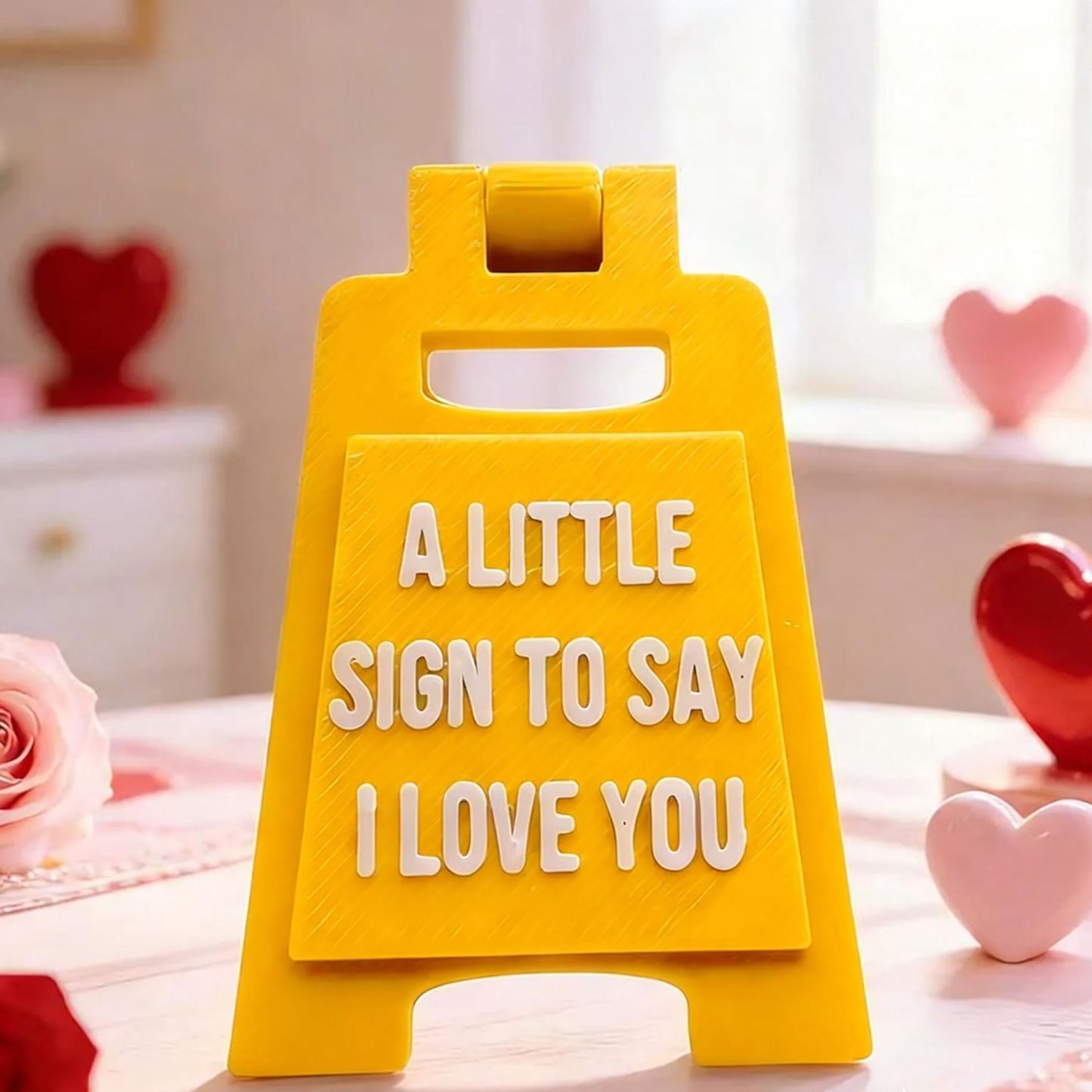Personalized Girlfriend A Little Sign To Say I Love You Mini Love Sign Custom Multiple Colors 3D Printed A-frame Sign Valentine's Day Gift for Her - MyJigsawPuzzleAu