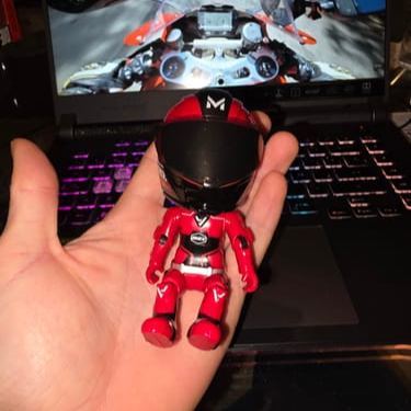 Mini Transformable Motorcycle Rider Doll Figurine Racing Helmet Biker Desk Display Gift - MyJigsawPuzzleAu