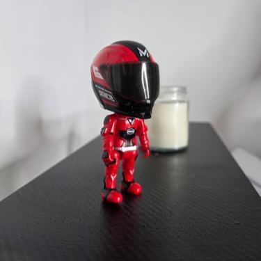 Mini Transformable Motorcycle Rider Doll Figurine Racing Helmet Biker Desk Display Gift - MyJigsawPuzzleAu