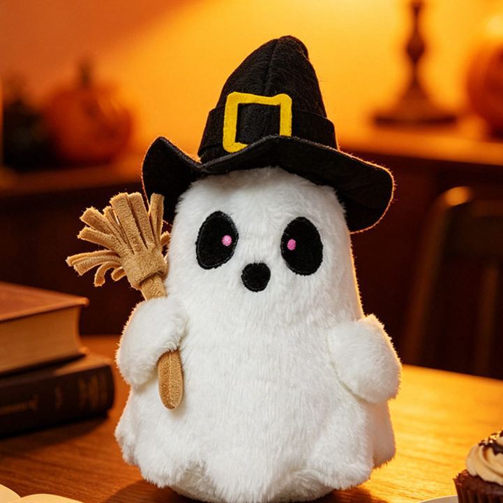 Halloween Plush Toy Soft Stuffed Ghost Bat Pumpkin Grim Reaper Dolls Cute Plushies for Kids Halloween Party Favors Home Decor - MyJigsawPuzzleAu