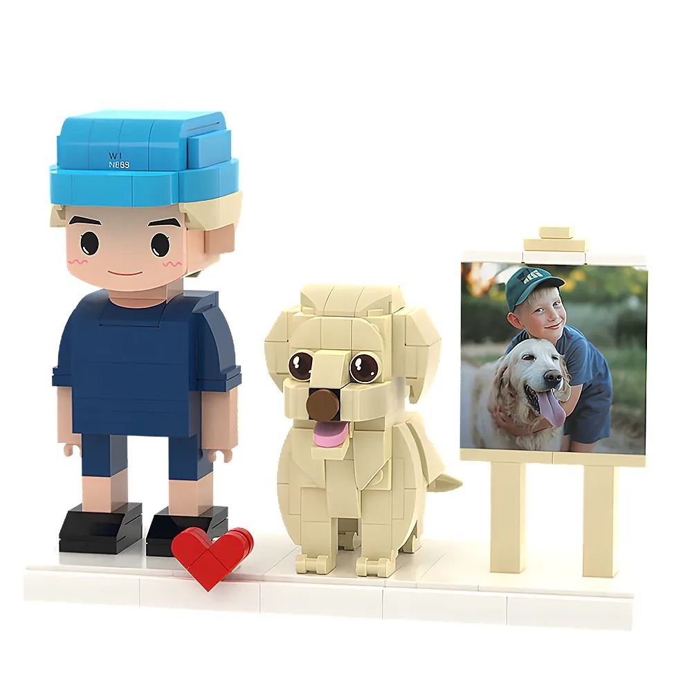 Personalized Pet Brick Figure Full Body Custom Dog with Photo – Unique Gift for Pet Lovers - MyJigsawPuzzleAu