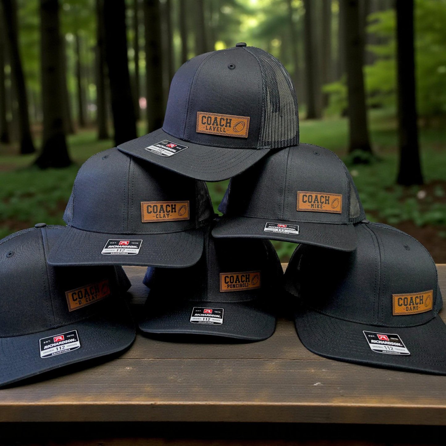 Custom Coach Hat Classic 112 Style Trucker Cap for Sports Coaches Personalized Coach Gift with Sports Icon - MyJigsawPuzzleAu