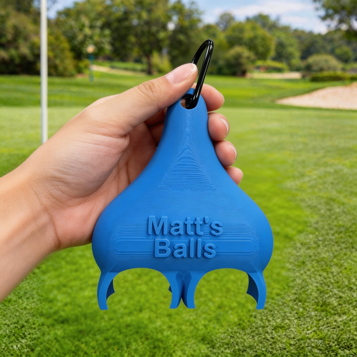 Personalized 3D Printed Text Funny Multicolor Golf Ball Holder with Clip Golf Club Accessory Sports Birthday Christmas Gift for Golf Lover - MyJigsawPuzzleAu