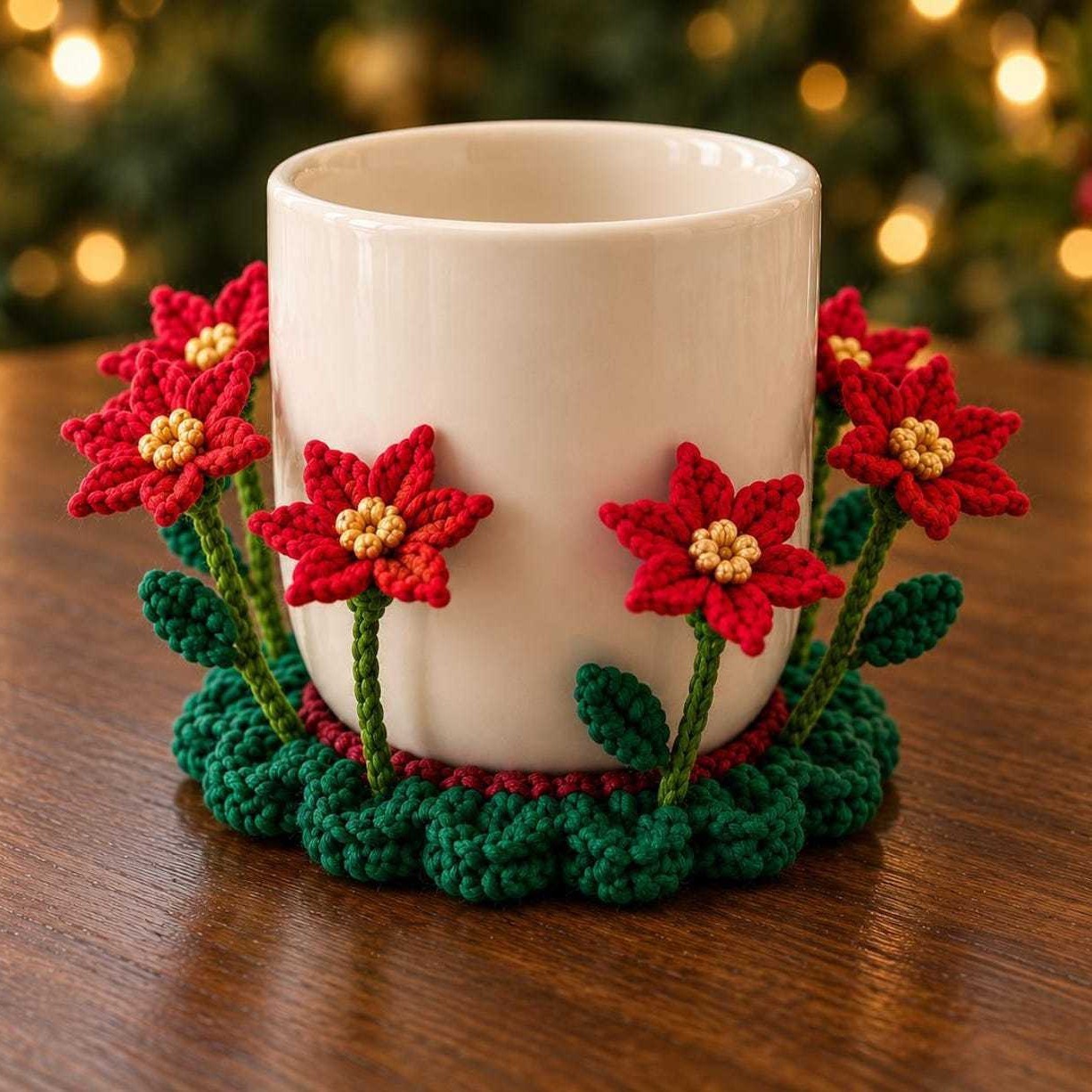 Crochet Flower Coaster, Handmade Cup Coaster, Floral Mug Coaster, Cottagecore Table Decor, Cute Crochet Gift, Housewarming Gift - MyJigsawPuzzleAu