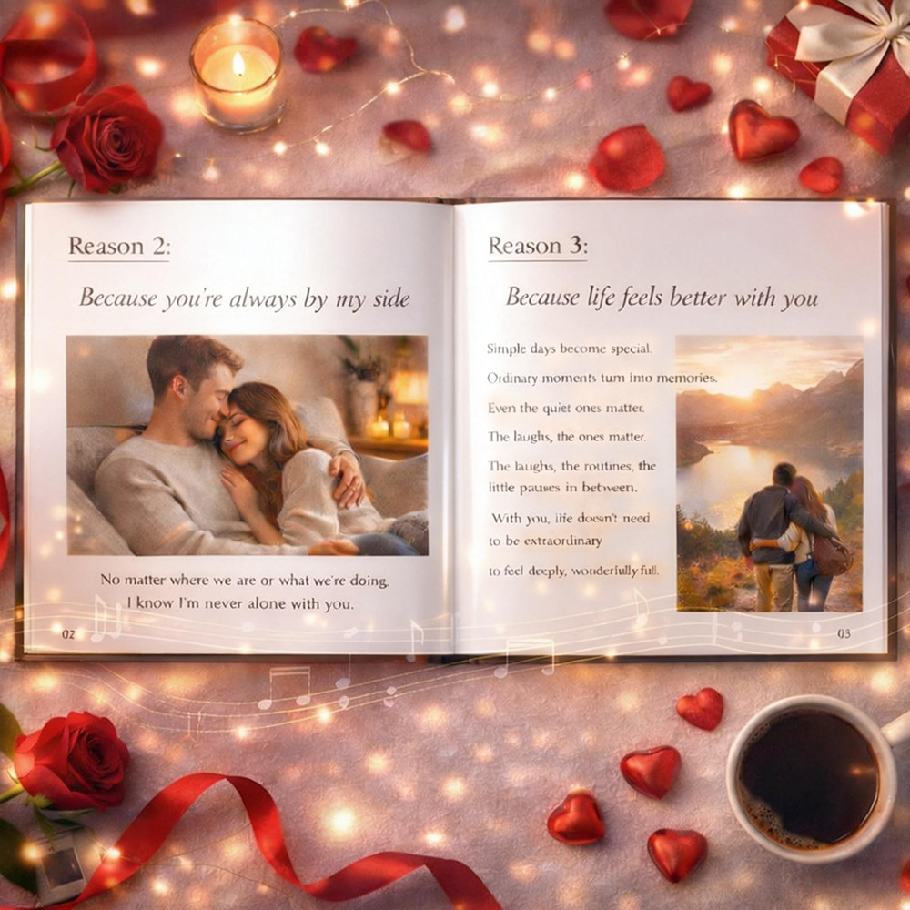 Why I Choose You Personalized Love Reasons Book with Song Plays Your Song & Tells Your Love Story - MyJigsawPuzzleAu