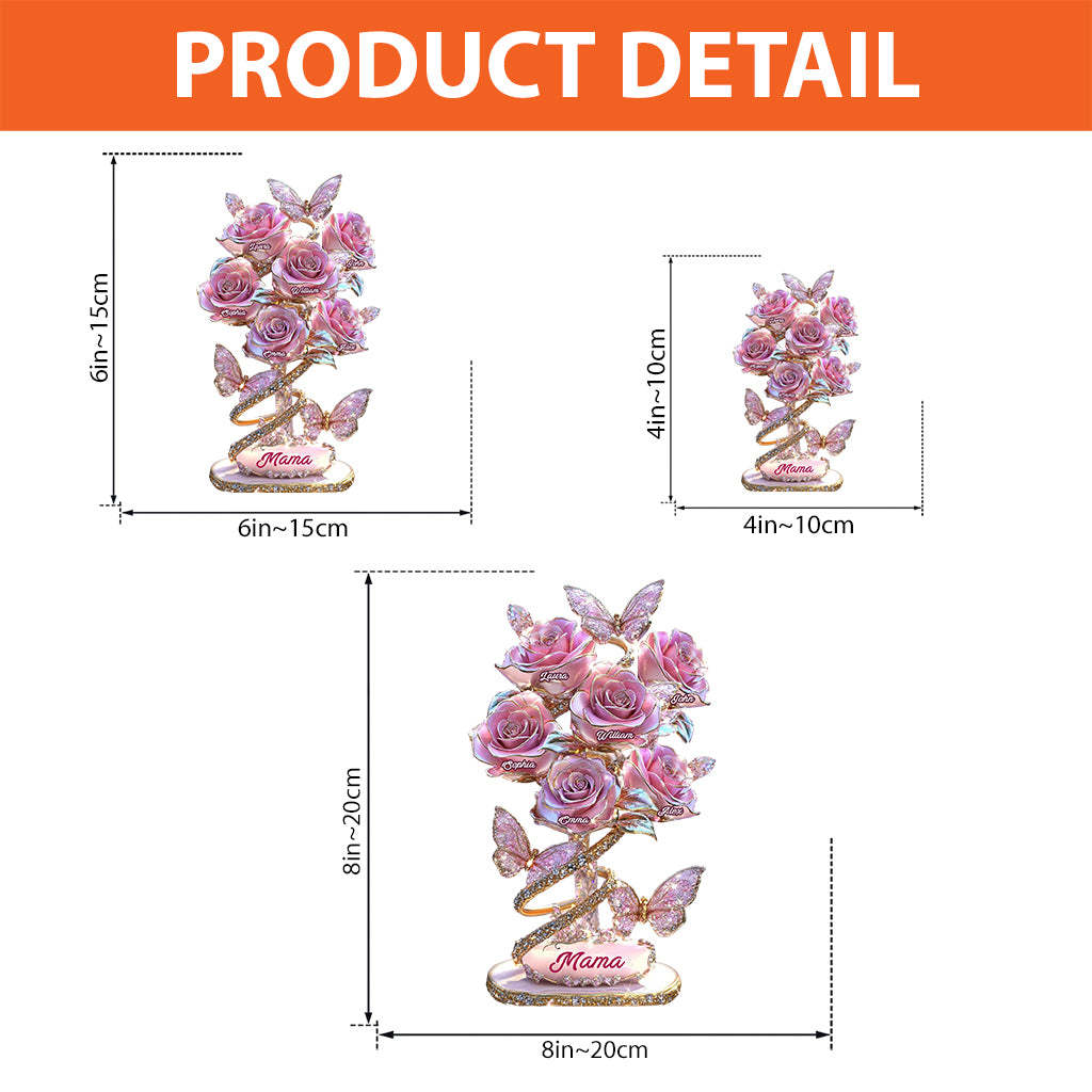 My Garden Gift For Mom, Grandma - Personalized Mother Custom Shaped Acrylic Plaque