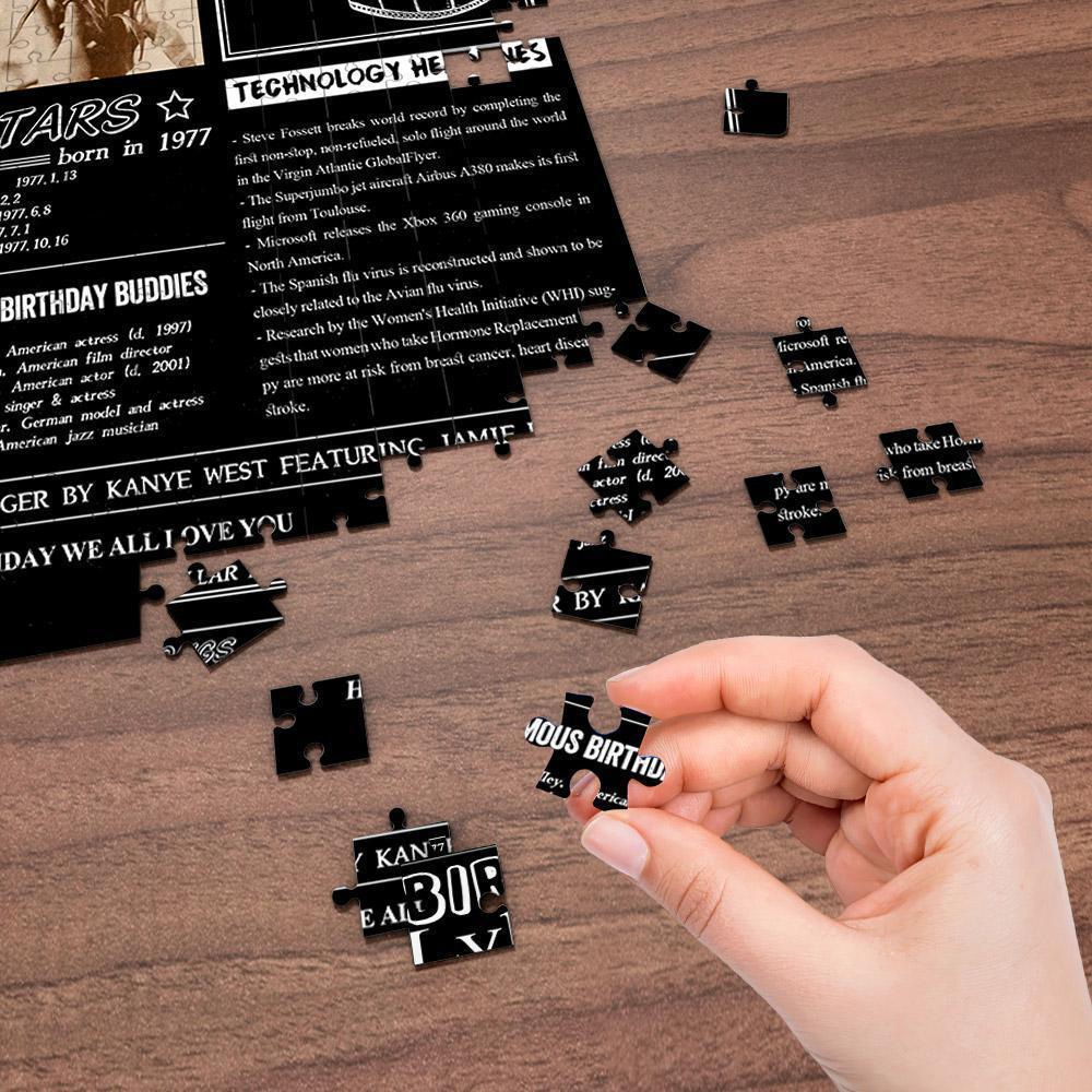 Mother's Day Gifts History News Custom Photo Jigsaw Puzzle Newspaper Decoration