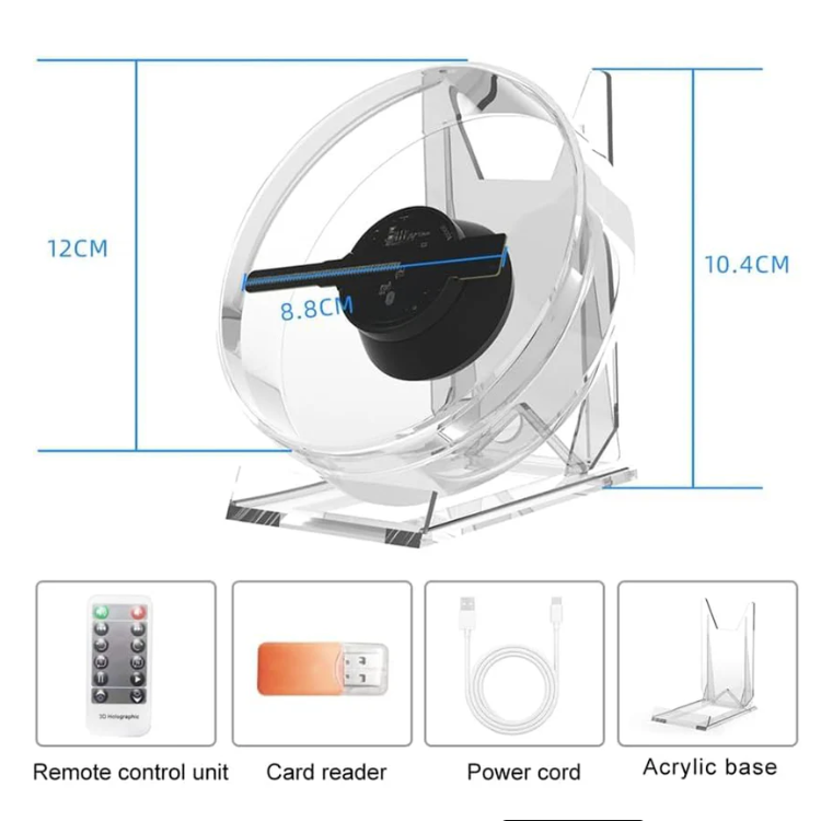 Hologram Led Fan 3d Holographic Fan Screen Hd Version Naked Eye 3d Home Decor - MyJigsawPuzzleAu