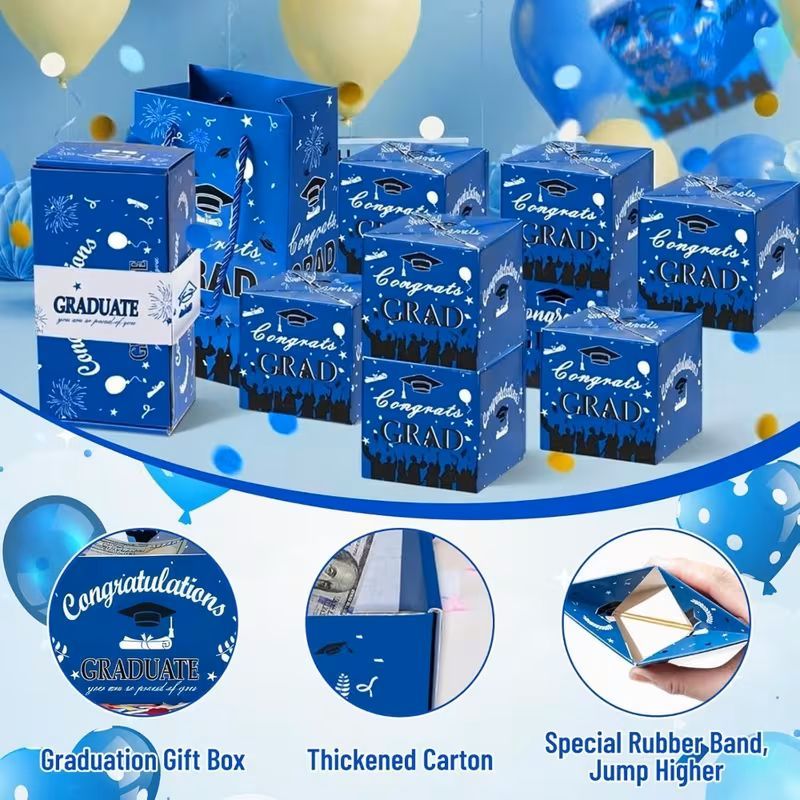 Graduation Explosion Gift Box Graduate Surprise Gift Boxes Exploding for Money Cash Holder for Congrats Grad Party - MyJigsawPuzzleAu