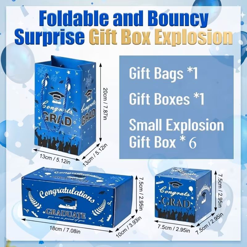 Graduation Explosion Gift Box Graduate Surprise Gift Boxes Exploding for Money Cash Holder for Congrats Grad Party - MyJigsawPuzzleAu