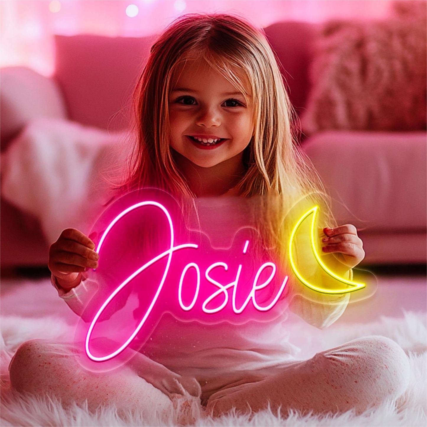 Custom Neon Signs, Neon Sign Customizable for Wall Decor, Custom Kids Name Sign,Personalized Neon Sign for Wedding Birthday Party Christmas Gifts - MyJigsawPuzzleAu