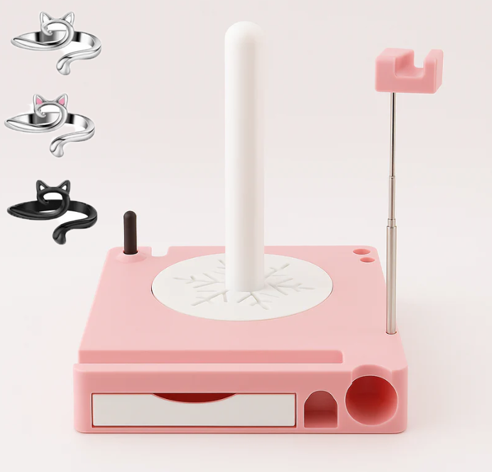 Crochet Caddy Organizer – Portable Yarn & Tool Tote with Removable Wrist Strap, Smooth Tension - MyJigsawPuzzleAu