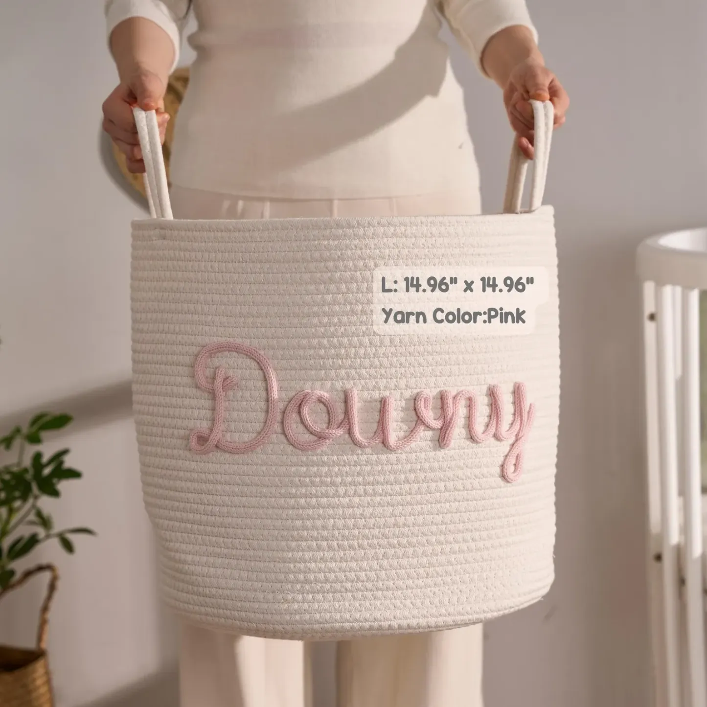 Name Handmade Basket  Home Storage Baby Shower Gifts Baby Toys Basket Toy Basket  Baby Name Gift - MyJigsawPuzzleAu