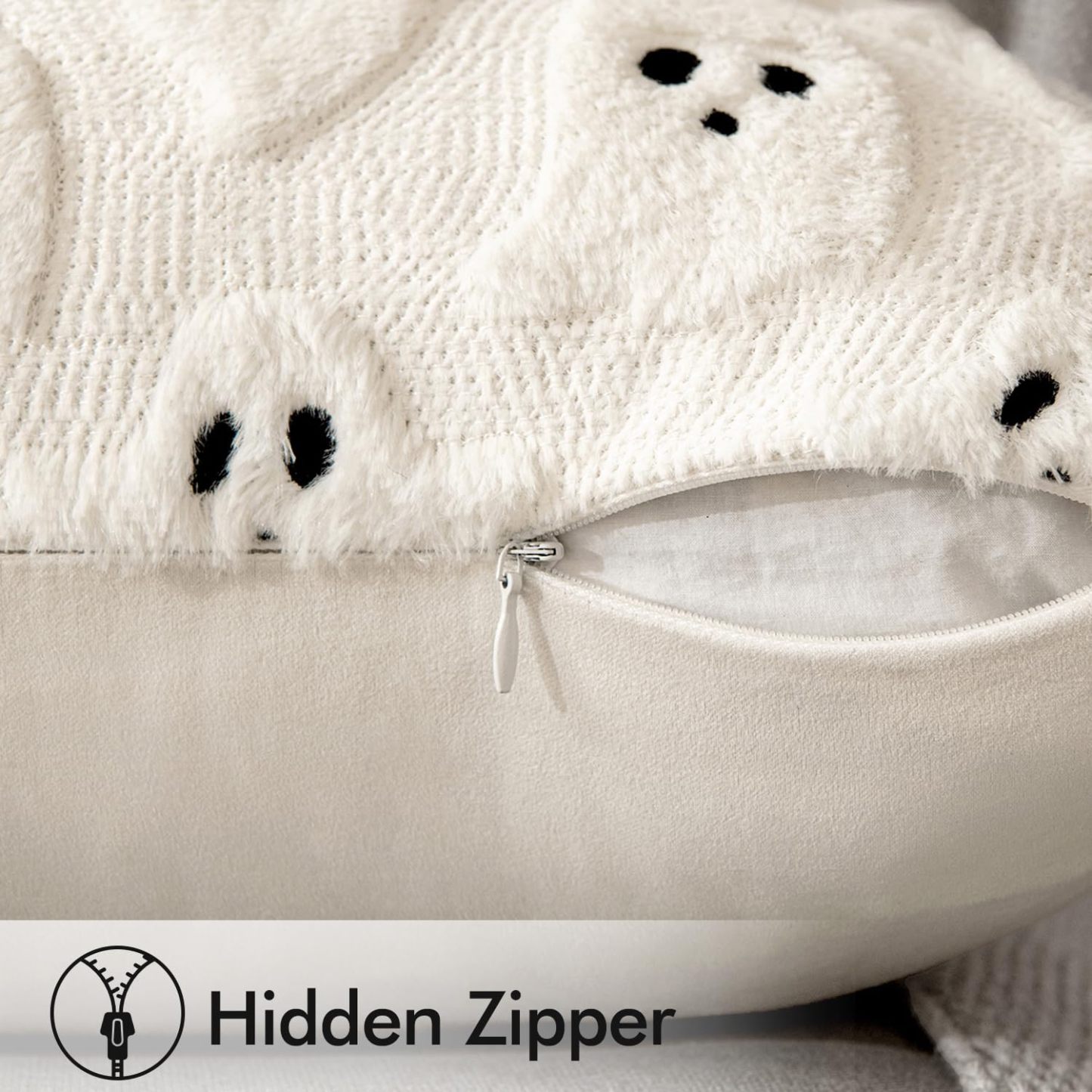 Halloween Pillow Covers Cute Ghost Decor Set of 2 18x18 - MyJigsawPuzzleAu