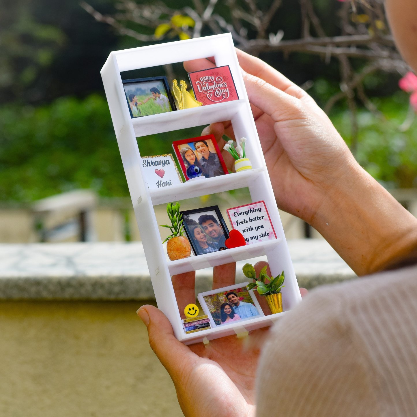 THE MINIATURE RACK Custom Photo & Message Valentine's Day Gift, Personalized Couple Keepsake