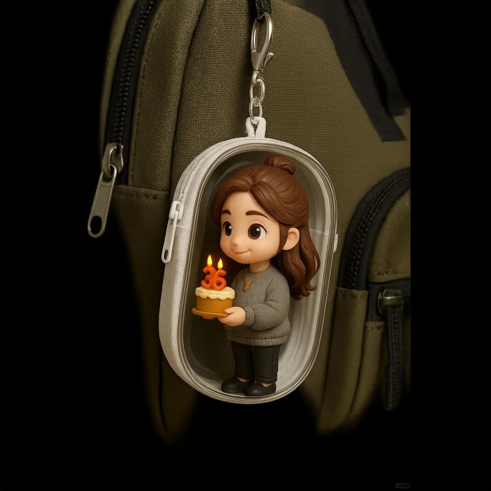 Custom 3D Backpack Charm from Your Photo Personalized Mini Character Accessory Cute Gift for All Ages