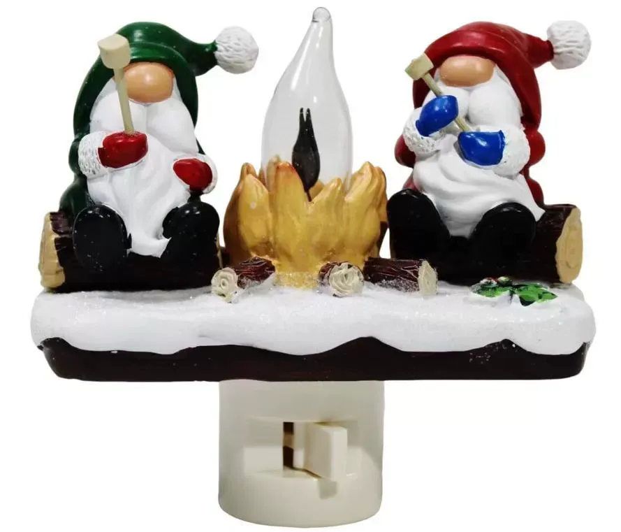 Christmas Night Light Plug-In Lamp Snowman, Santa, Gnome & Puppy Designs - makephotopuzzleuk