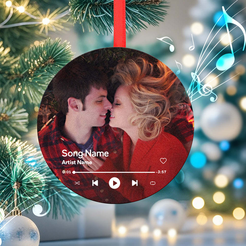 Custom Music and Photo Christmas Ornaments - Play Music, Relive Cherished Memories - makephotopuzzleuk