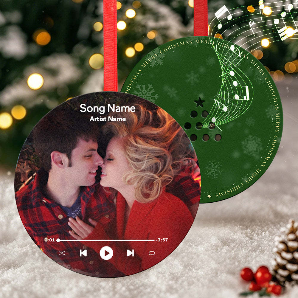 Custom Music and Photo Christmas Ornaments - Play Music, Relive Cherished Memories - makephotopuzzleuk