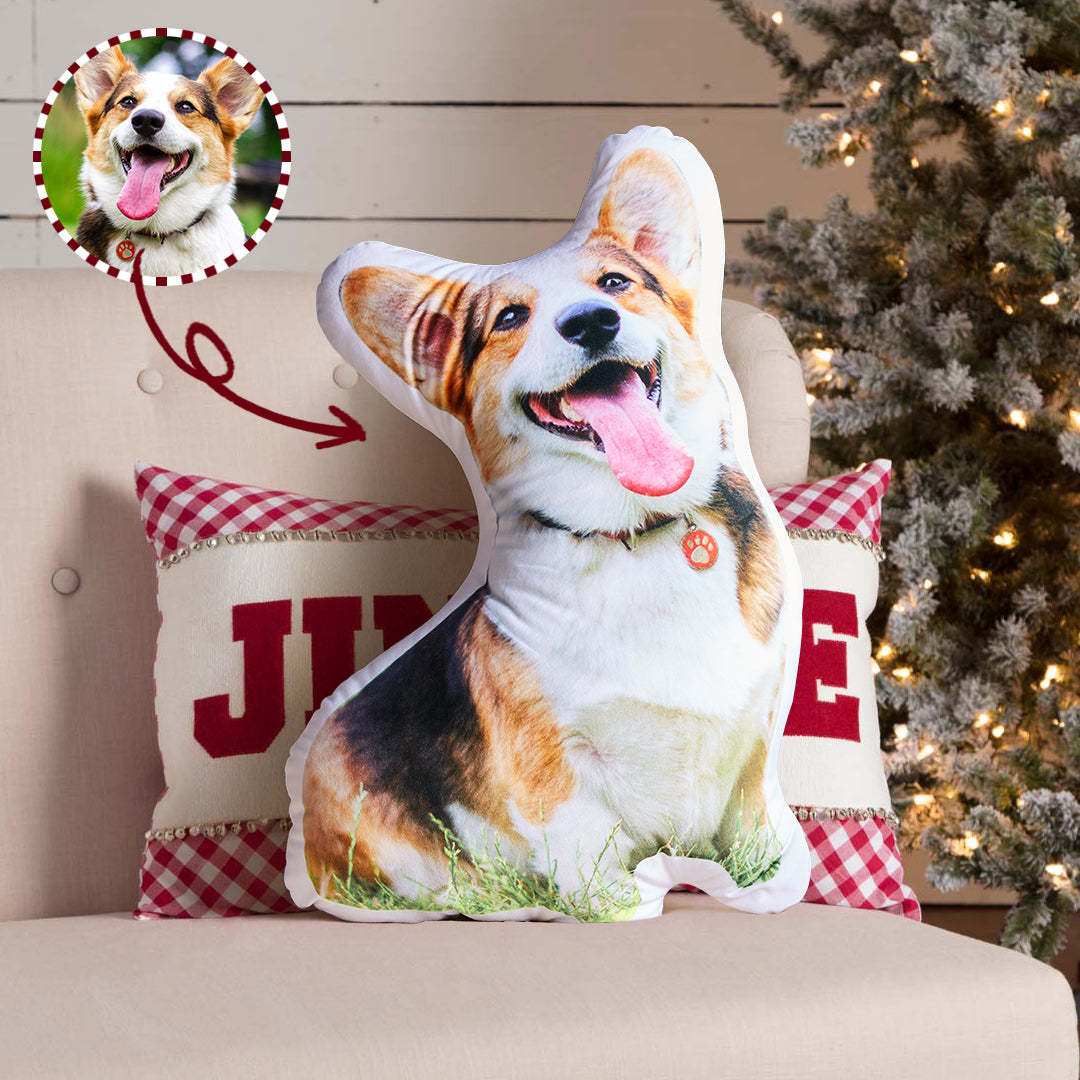 Custom Photo Pet Face Personalized Pillow 3D Portrait Pillow Stuffed Animal pet Memorial Plush