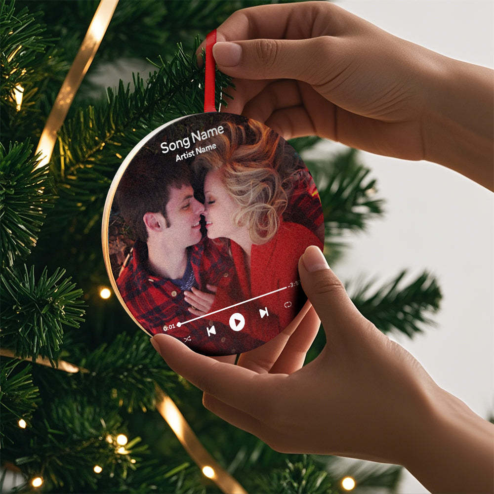Custom Music and Photo Christmas Ornaments - Play Music, Relive Cherished Memories - makephotopuzzleuk