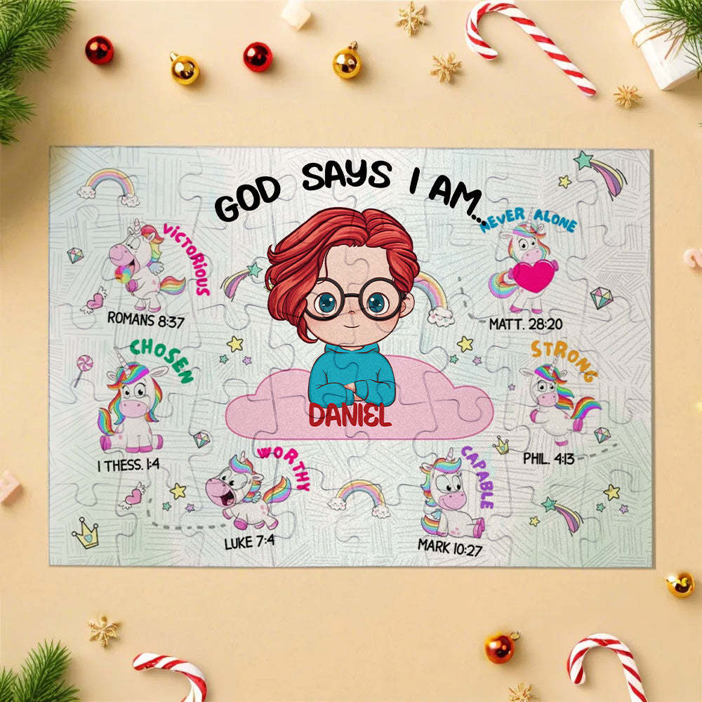 Personalized Jigsaw Puzzle - HAPPY BIRTHDAY | Gift for Grandkids - Kids Christmas Gift - makephotopuzzleuk