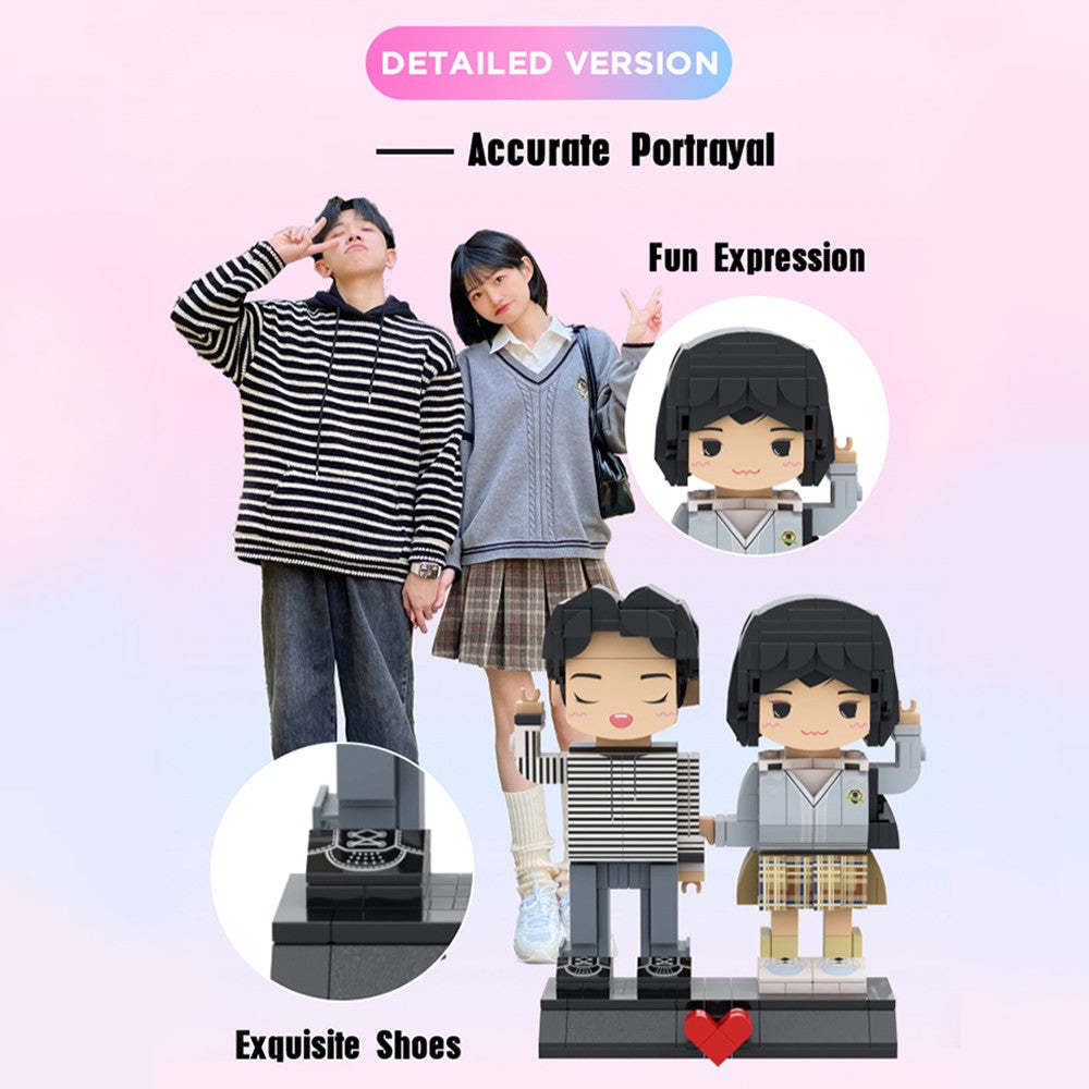 Fully Body Customizable 1 Person Detailed Version Custom Brick Figures Small Particle Block Toy Supermarket Cashier