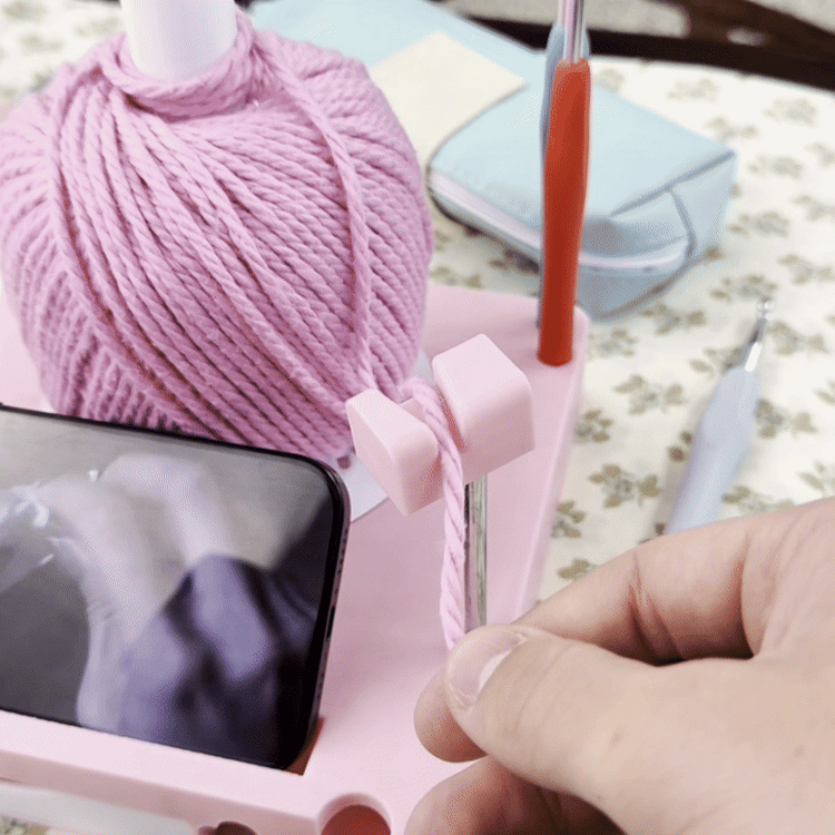 Crochet Caddy Organizer – Portable Yarn & Tool Tote with Removable Wrist Strap, Smooth Tension - makephotopuzzleuk