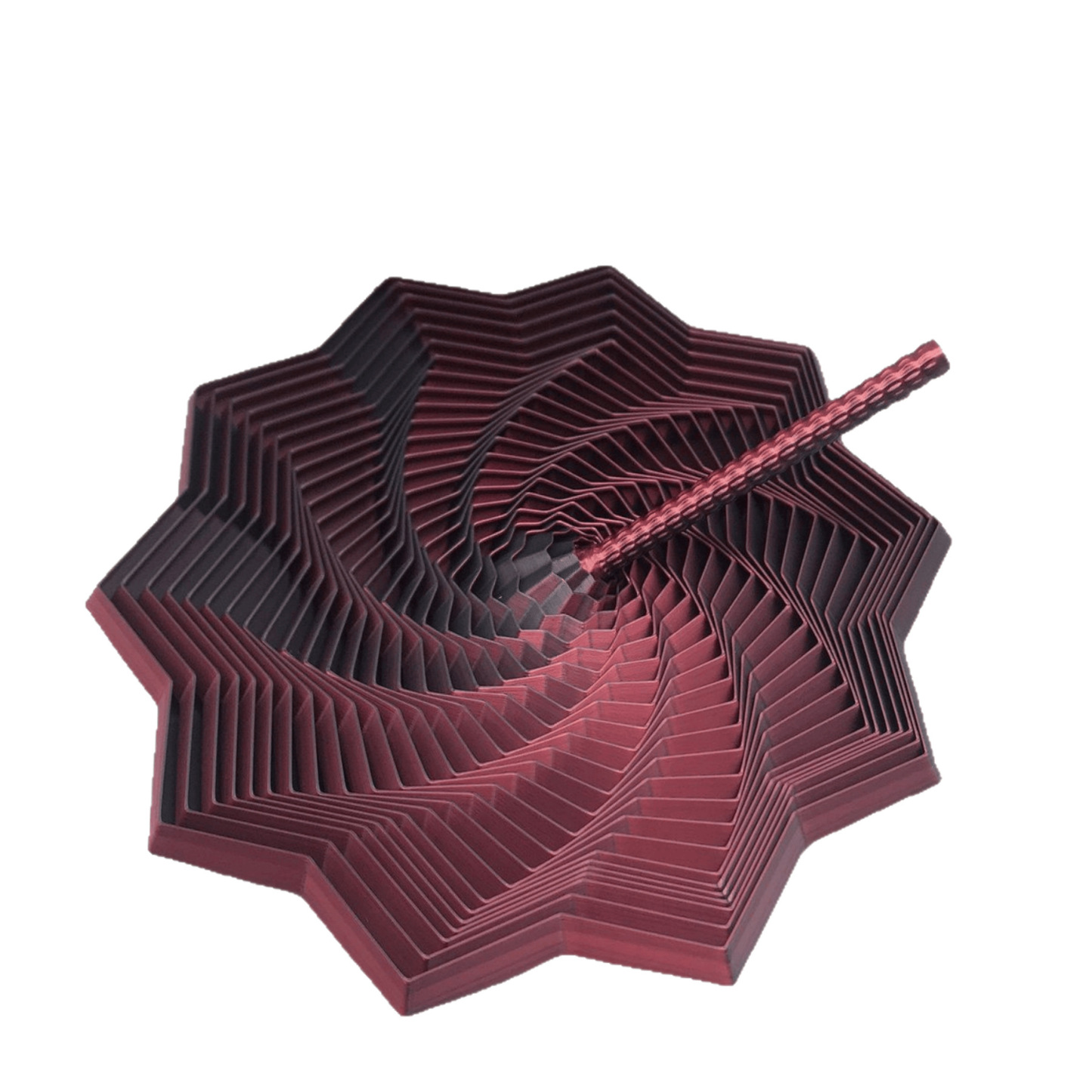 Fidget Star with Handle: Hypnotic Visual & Sound Stress Relief Spinner, 3D Printed Desk Toy - makephotopuzzleuk