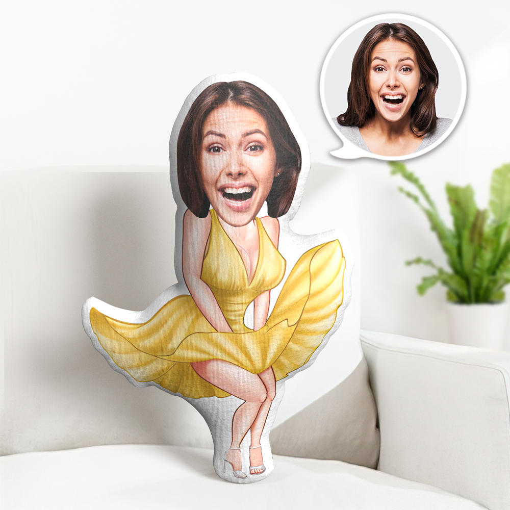 Custom Face Pillow Personalized Face Doll Marilyn Monroe Doll MiniMe Pillow Gifts for Her - makephotopuzzleuk