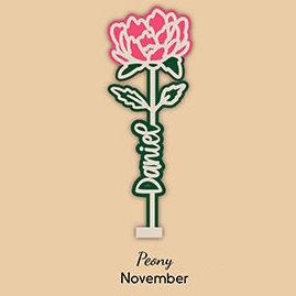 Personalized Colorful Birthday Flowers Customized Name Home Decoration