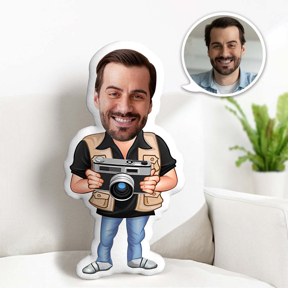 Custom Face Pillow Personalized Face Doll PhotograpHim Doll MiniMe Pillow Gifts for Him - makephotopuzzleuk