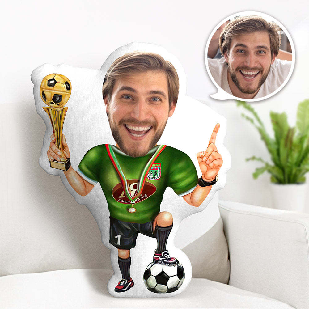 Custom Face Pillow Personalized Face Doll Football Championship Doll MiniMe Pillow Gifts for Him - makephotopuzzleuk
