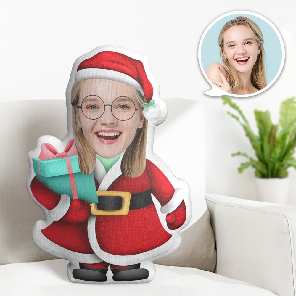 Custom Face Pillow Personalised Photo Pillow Christmas Woman MiniMe Pillow Gifts for Christmas - makephotopuzzleuk