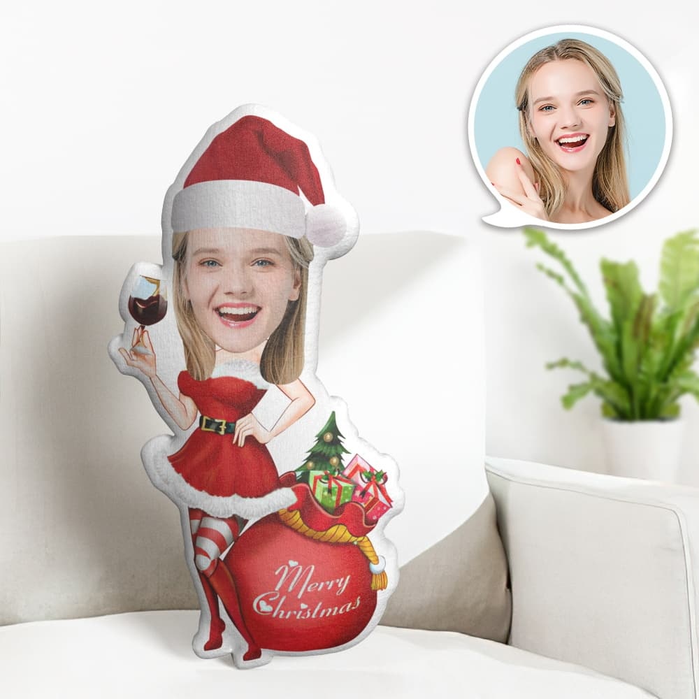 Custom Face Pillow Personalised Photo Pillow Gift Christmas Dress MiniMe Pillow Gifts for Christmas - makephotopuzzleuk