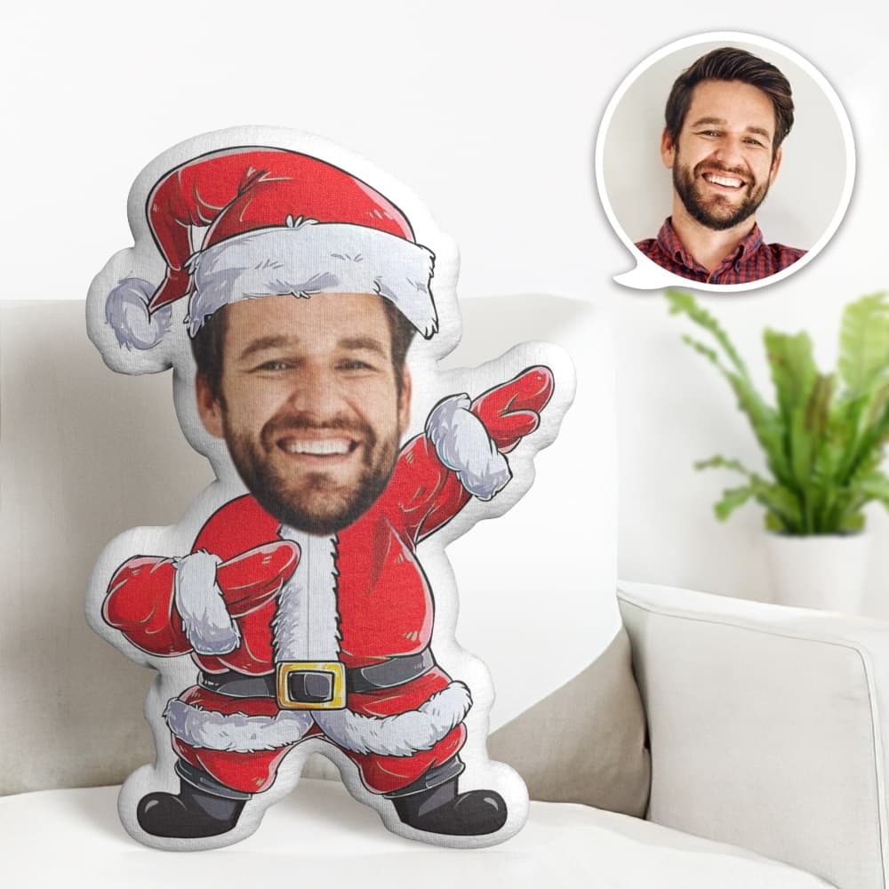 Custom Face Pillow Personalised Photo Pillow Suede Christmas Dress MiniMe Pillow Gifts for Christmas - makephotopuzzleuk